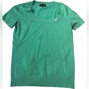 Dalia Green Short Sleeve Sweater
